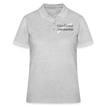 Liebe Krankenschwester, - Frauen Polo Shirt - Grau meliert - Vorne - Ailine (174cm)