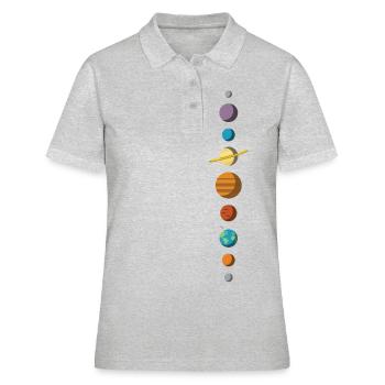 Solar system - Women's Polo Shirt - heather grey - Front - Ailine (174cm)