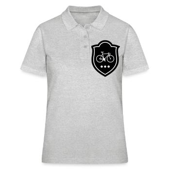 Radfahren - Radfahren - Frauen Polo Shirt - Grau meliert - Vorne - Ailine (174cm)