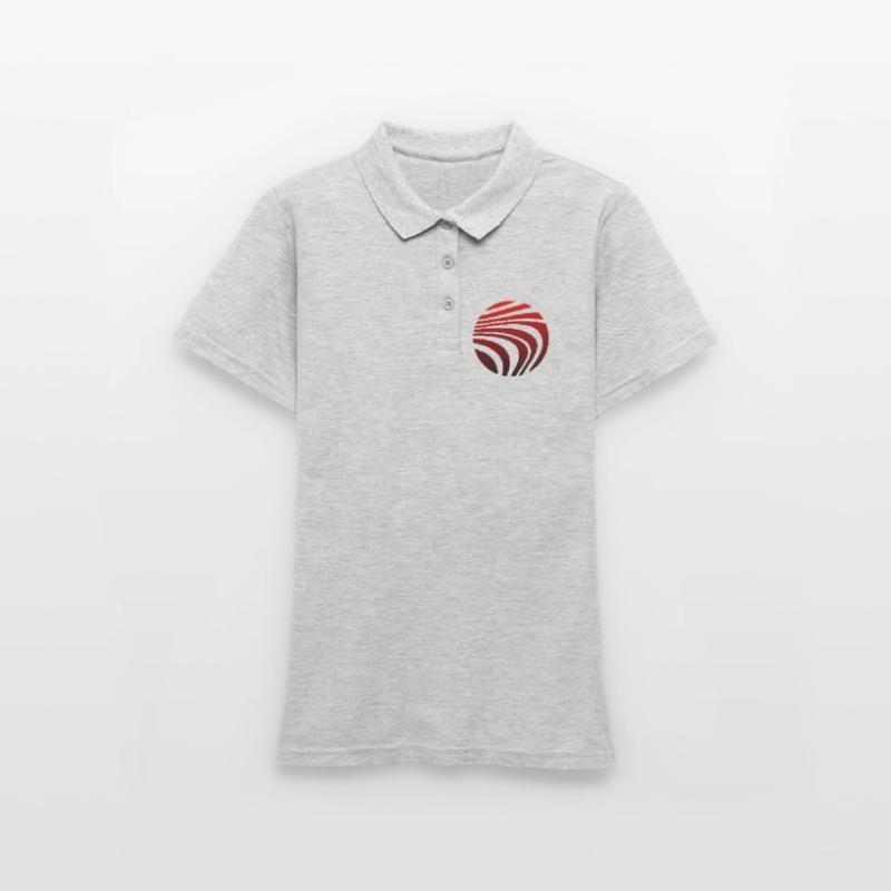 Psychedelic Pattern Red Black Gradient Women's Polo Shirt
