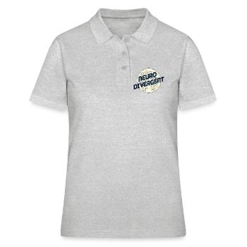 NEURODIVERSITÉ NEURODIVERGENTE - Polo Femme - gris chiné - Devant - Ailine (174cm)