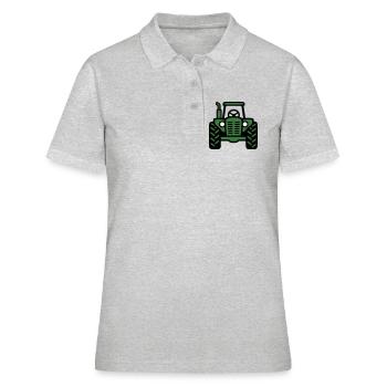 Logo de vue frontale du tracteur - Polo Femme - gris chiné - Devant - Ailine (174cm)