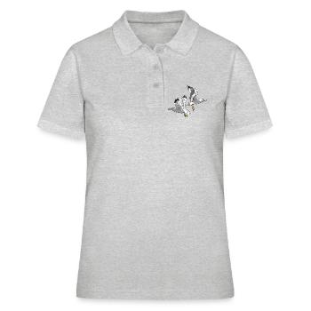 moewe vogel urlaub - Frauen Polo Shirt - Grau meliert - Vorne - Ailine (174cm)