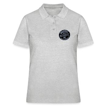 Schlimmer als es aussieht, ME - Frauen Polo Shirt - Grau meliert - Vorne - Ailine (174cm)
