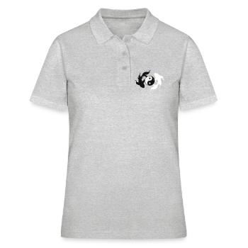 Yin und Yang Harmonie - Frauen Polo Shirt - Grau meliert - Vorne - Ailine (174cm)