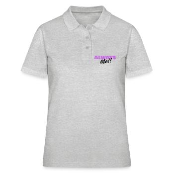 Toujours moi !! – Personnalité Fun Design - Polo Femme - gris chiné - Devant - Ailine (174cm)
