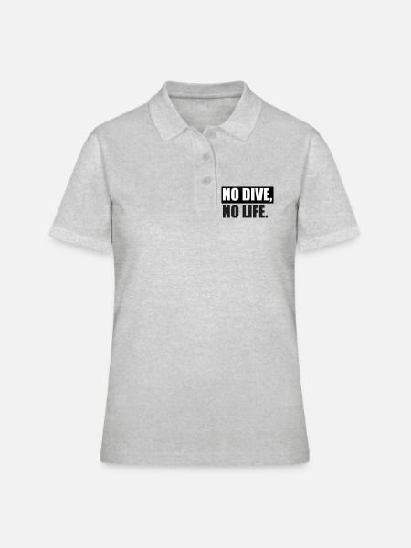 PAS DE PLONGÉE, PAS DE VIE. - Polo Femme - gris chiné