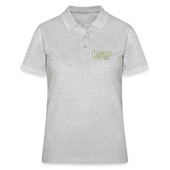 LOOP – Une pensée de plus | Humour sur la sur-réflexion - Polo Femme - gris chiné - Devant - Ailine (174cm)
