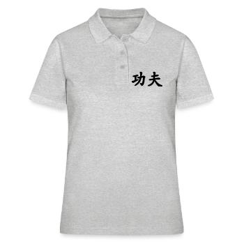 Caractère chinois de kung-fu - Polo Femme - gris chiné - Devant - Ailine (174cm)