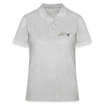 arête de poisson - Polo Femme - gris chiné - Devant - Ailine (174cm)