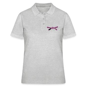 Ceinture violette - Ceinture violette - Polo Femme - gris chiné - Devant - Ailine (174cm)
