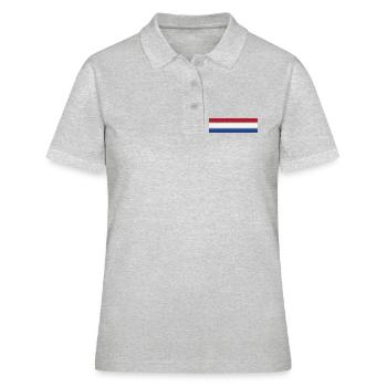 Minimal du drapeau des Pays-Bas - Bande en éventail du drapeau - Polo Femme - gris chiné - Devant - Ailine (174cm)