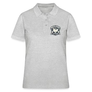 Backyard Chicken Club - Women's Polo Shirt - heather grey - Front - Ailine (174cm)