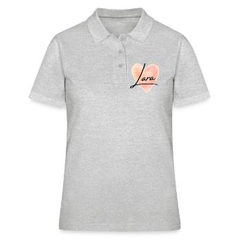 Lara Nom pour le Nom de Fille Baby Girl Baby Baby Shower - Polo Femme - gris chiné - Devant - Ailine (174cm)