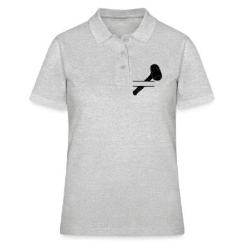Monogramme marteau pour démolition - Polo Femme - gris chiné - Devant - Ailine (174cm)