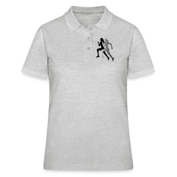Jogging - Running - Running - Sports - Women's Polo Shirt - heather grey - Front - Ailine (174cm)