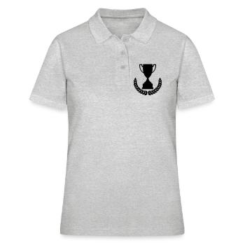 Couronne de laurier de la coupe de sport Cup - Polo Femme - gris chiné - Devant - Ailine (174cm)