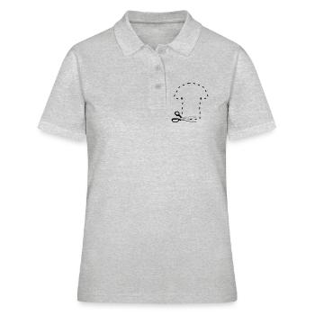 T-shirt découpé patron - Polo Femme - gris chiné - Devant - Ailine (174cm)