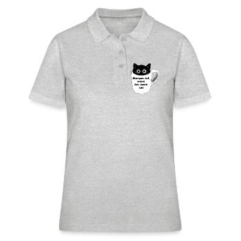 Morgen ist wenn ich wach bin - Frauen Polo Shirt - Grau meliert - Vorne - Ailine (174cm)