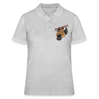hyene - Polo Femme - gris chiné - Devant - Ailine (174cm)