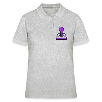 Arcade Joystick Retro Konsole - Frauen Polo Shirt - Grau meliert - Vorne - Ailine (174cm)