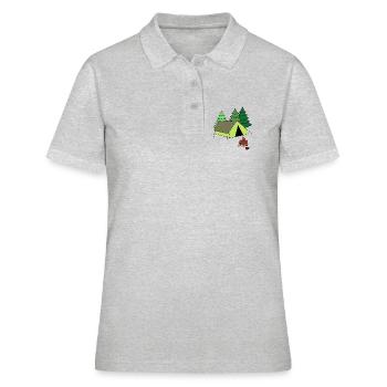 Feu de camp Tente de feu Camp Camping Camping - Polo Femme - gris chiné - Devant - Ailine (174cm)