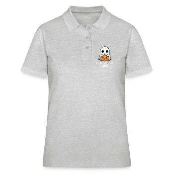PEEK-A-BOO FAIL - HALLOWEEN FANTÔME - Polo Femme - gris chiné - Devant - Ailine (174cm)