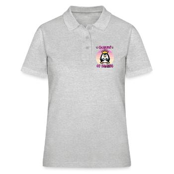 Queen on Gaming - Women's Polo Shirt - heather grey - Front - Ailine (174cm)