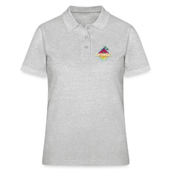 Souvenir des Îles Canaries surfeurs de Fuerteventura - Polo Femme - gris chiné - Devant - Ailine (174cm)