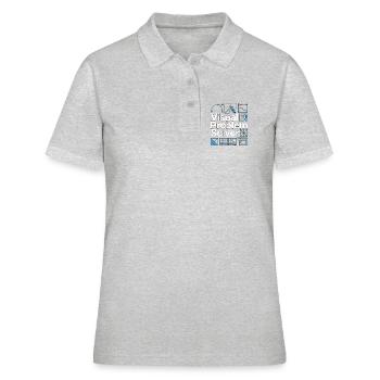 Graphiste Problème visuel Designer créatif - Polo Femme - gris chiné - Devant - Ailine (174cm)