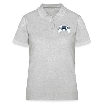 Gamepad für Konsolen-Gamepad - Frauen Polo Shirt - Grau meliert - Vorne - Ailine (174cm)
