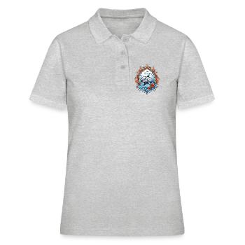 Créatures Marines, Poissons - Polo Femme - gris chiné - Devant - Ailine (174cm)
