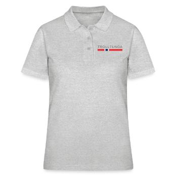 Trolltunga Norwegen - Frauen Polo Shirt - Grau meliert - Vorne - Ailine (174cm)