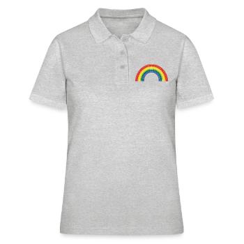 Rainbow Straight Lines - Women's Polo Shirt - heather grey - Front - Ailine (174cm)