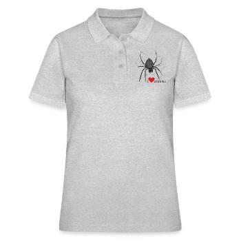 Araignée d’araignée, toile d’araignée, Halloween - Polo Femme - gris chiné - Devant - Ailine (174cm)