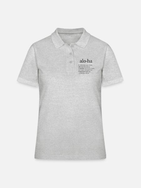 Aloha - Polo Femme - gris chiné