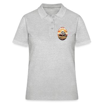 Panzerfahrer - Frauen Polo Shirt - Grau meliert - Vorne - Ailine (174cm)