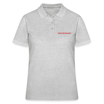 I love Schöneberg - Frauen Polo Shirt - Grau meliert - Vorne - Ailine (174cm)