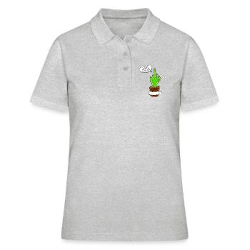 Graffiti - Frauen Polo Shirt - Grau meliert - Vorne - Ailine (174cm)