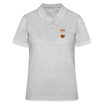 Boogeist Halloween Pumpkin - Frauen Polo Shirt - Grau meliert - Vorne - Ailine (174cm)