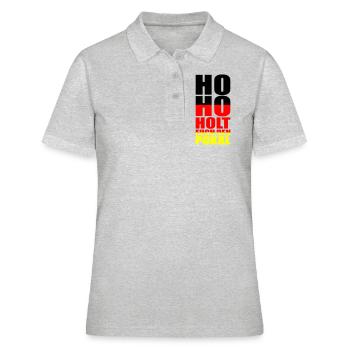 ho ho holt euch den pokal | Farben änderbar - Frauen Polo Shirt - Grau meliert - Vorne - Ailine (174cm)