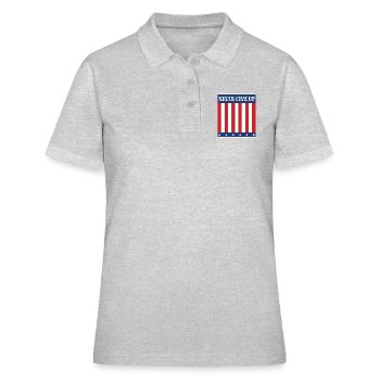 Never give up - Frauen Polo Shirt - Grau meliert - Vorne - Ailine (174cm)