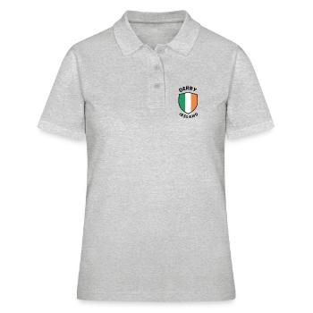 Derry Ireland Schild-Design - Frauen Polo Shirt - Grau meliert - Vorne - Ailine (174cm)