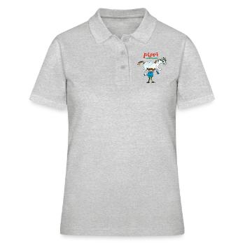 Fifi Brindacier Fifi Et Petit Oncle - Polo Femme - gris chiné - Devant - Ailine (174cm)