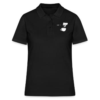 Portafilter. - Women's Polo Shirt - black - Front - Ailine (174cm)
