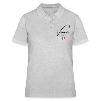 J’aime Venise, Venise Italie - Polo Femme - gris chiné - Devant - Ailine (174cm)