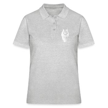Chat de la forêt norvégien – Ombre nordique - Polo Femme - gris chiné - Devant - Ailine (174cm)