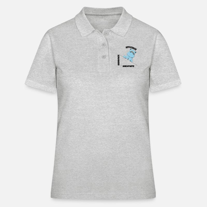Math Hippotenuse Fonction angulaire Hypoténuse Hippone - Polo Femme - gris chiné