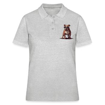 Pitbull Wearing Sunglasses - Women's Polo Shirt - heather grey - Front - Ailine (174cm)
