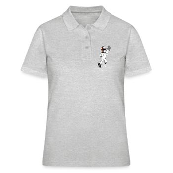 Pilote de course - Polo Femme - gris chiné - Devant - Ailine (174cm)